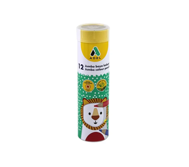 ADEL 12 RENK JUMBO HEXA TÜP KURU BOYA TAM BOY 510013 (Best)