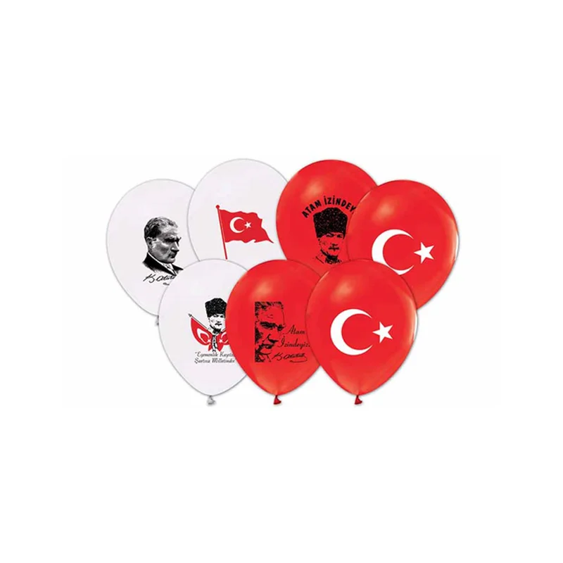BALON 12-A  BASKILI ATA/BAYRAK/NAZAR 100 LÜ (Best)