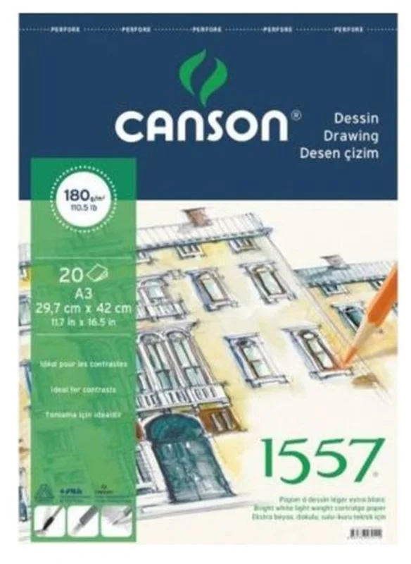 CANSON 1557 35x50 RESİM KAĞIDI 200 GR.125 Lİ PK.204121512 (Best)