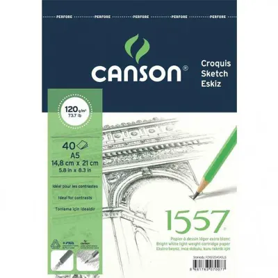 CANSON 1557 A5 40 YP RESİM VE ÇİZİM BLOK 12040A5 (Best)