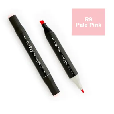 DEL REY TWIN MARKER RP9 PALE PİNK ÇİFT UÇLU GRAFİK KALEMİ MN-DR009 (Best)