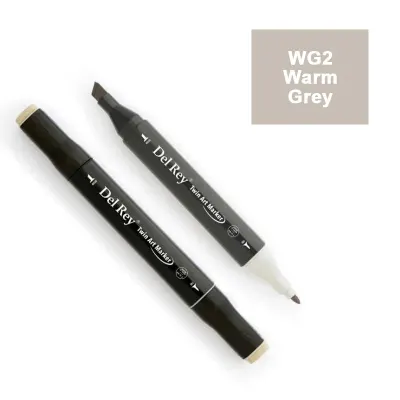 DEL REY TWIN MARKER WG2 WARM GREY ÇİFT UÇLU GRAFİK KALEMİ MN-DRWG2 (Best)