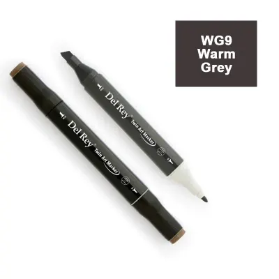 DEL REY TWIN MARKER WG9 WARM GREY ÇİFT UÇLU GRAFİK KALEMİ MN-DRWG9 (Best)