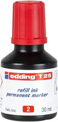 EDDİNG T25 KIRMIZI PERMANENT MÜREKKEP 25ML (Best)