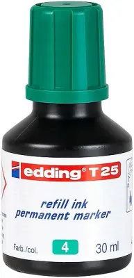 EDDİNG T25 YEŞİL PERMANENT MÜREKKEB 25ML (Best)