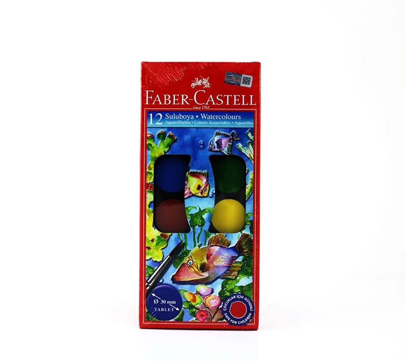 FABER 12 RENK SULU BOYA  BÜYÜK BOY 125012 (Best)