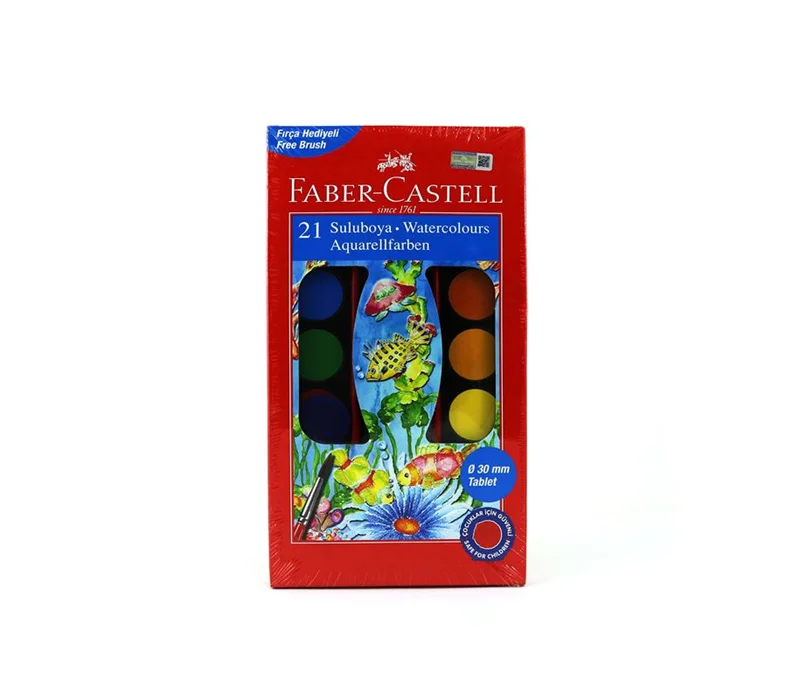FABER 21 RENK BÜYÜK BOY SULU BOYA 52921250210 (Best)