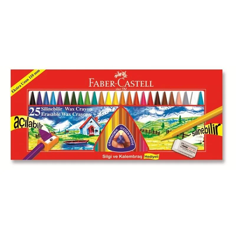 FABER 25 Lİ SİLİNEBİLİR WX CRAYON PASTEL 1122725 (Best)