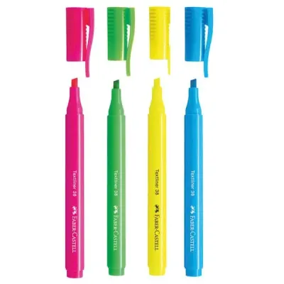 FABER 38 FOSFORLU KALEM 4 LÜ NEON RENKLER 157774 (Best)