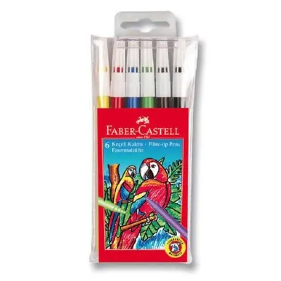 FABER 6 RENK YIKANABİLİR KEÇELİ KALEM 671551060 (Best)