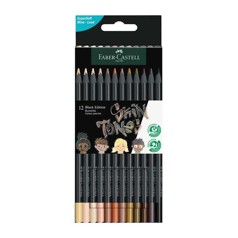 FABER BLACK EDİTİON SKIN TONES BOYA KALEMİ 12 Lİ 5171116414000 (Best)