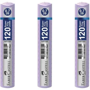 FABER GRIP MİN 0.7 PASTEL MOR 60 mm 120 Lİ TÜP 127738 (Best)