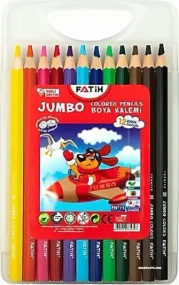FATİH 12 RENK JUMBO KURU BOYA ÇANTALI 33430 (Best)