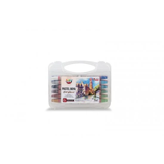 FUNNY KIDS 24 RENK PLASTİK ÇANTALI PASTEL BOYA 19709 (Best)
