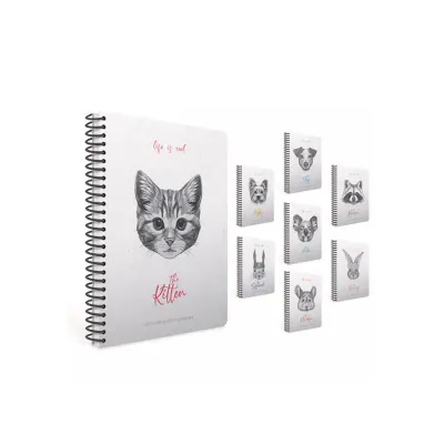 GIPTA LIFE IS COOL 19x26 120 YP KARELİ SPİRALLİ SERT KPK DEFTER 4683 (Best)