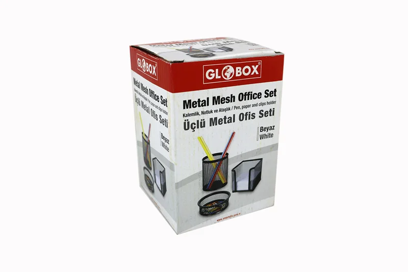 GLOBOX 6643-6154 METAL KALEMLİK SETİ 3 LÜ (Best)