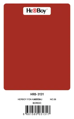 HERBOY FON KARTONU 50x70 BORDO NO:36 160 GR 100 LÜ HRB-3131 (Best)