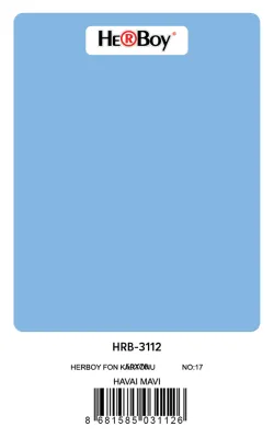 HERBOY FON KARTONU 50x70 HAVAİ MAVİ NO:17 160 GR 100 LÜ HRB-3112 (Best)
