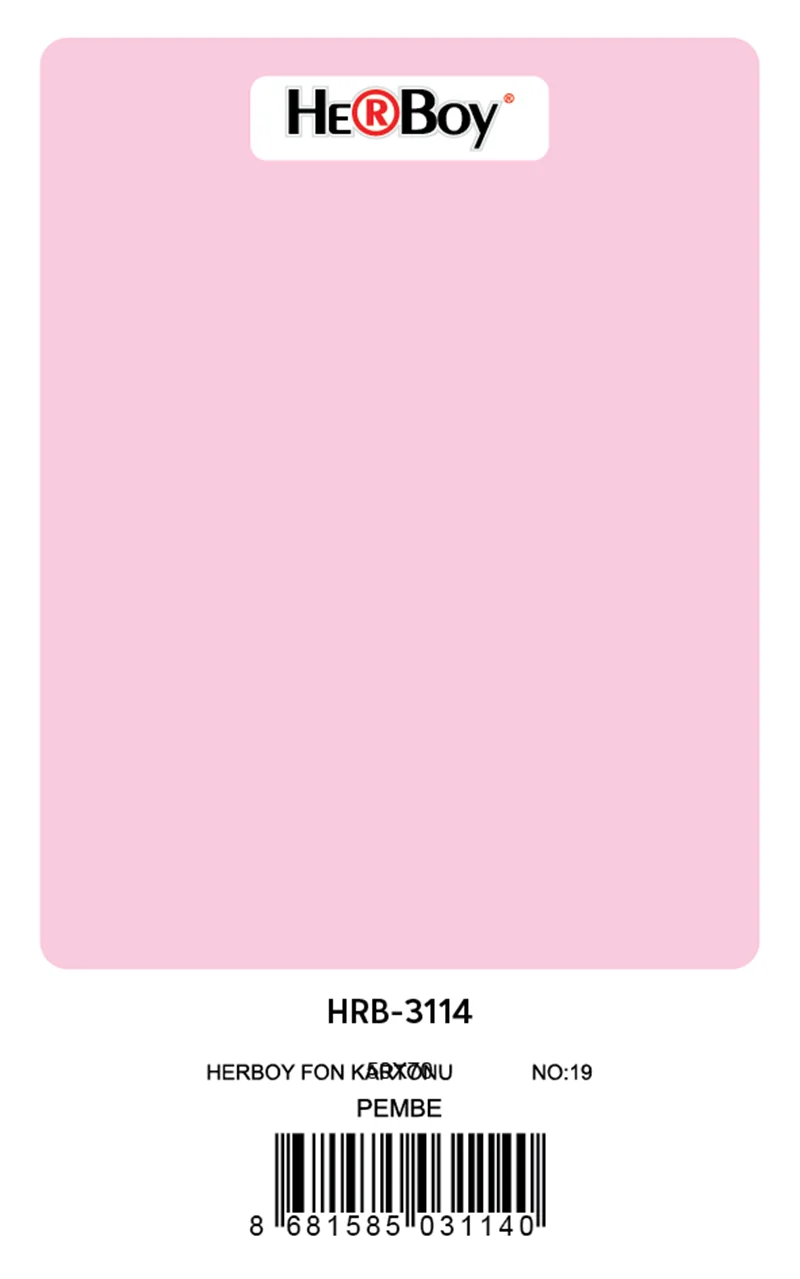 HERBOY FON KARTONU 50x70 PEMBE NO:19 160 GR 100 LÜ HRB-3114 (Best)