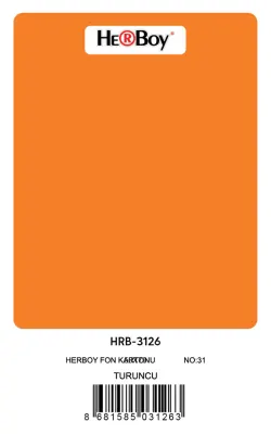 HERBOY FON KARTONU 50x70 TURUNCU NO:31 160 GR 100 LÜ HRB-3126 (Best)