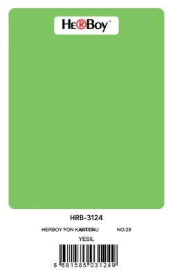 HERBOY FON KARTONU 50x70 YEŞİL NO:29 160 GR 100 LÜ HRB-3124 (Best)