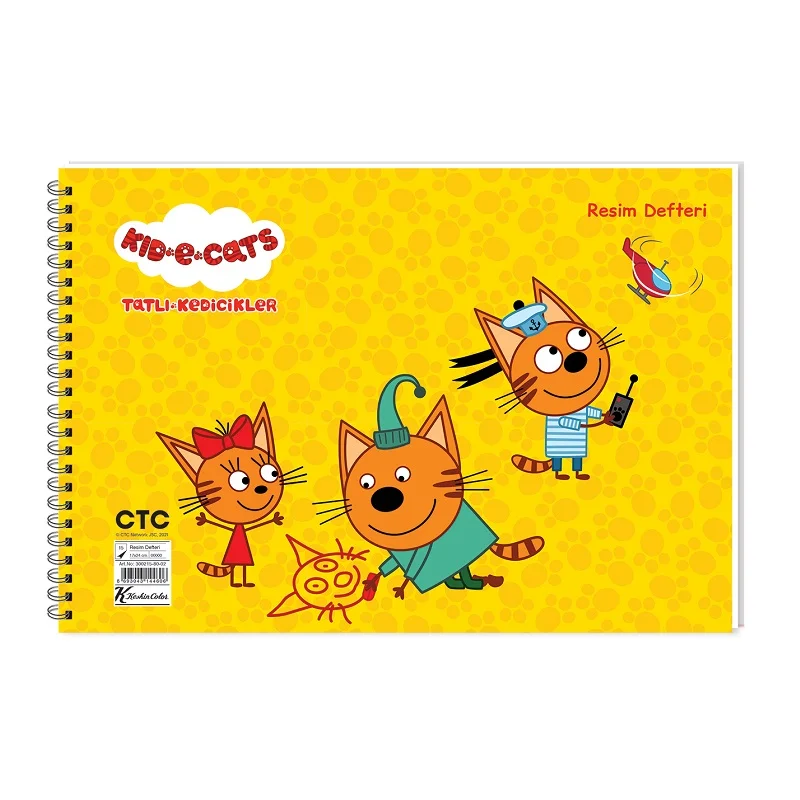 KESKİN TATLI KEDİCİKLER 17x25 RESİM DEFTERİ 15 YP 300115-80 (Best)