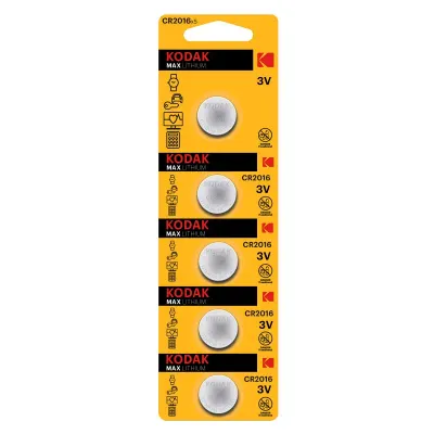 KODAK CR2016 ULTRA LİTYUM PARA PİL 5 Lİ BLİSTER 281387 (Best)