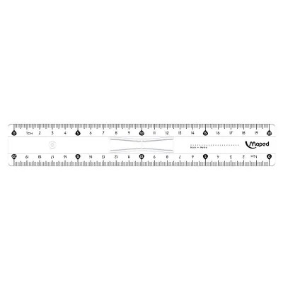 MAPED 146108 20 cm TRIPLE DESİMETRE KRİSTAL CETVEL (Best)