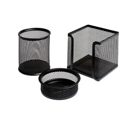 MAS 9305 BION METAL FİLE 3 LÜ MASA SET TEPSİ SİYAH (Best)