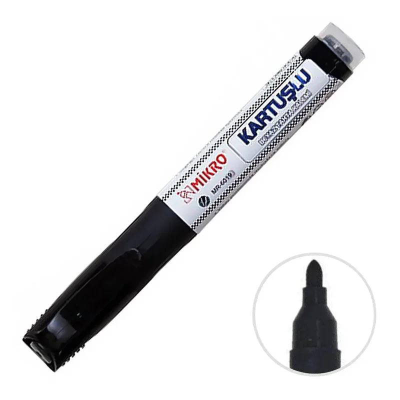 MİKRO MR-6019 KARTUŞLU SİYAH TAHTA KALEMİ (Best)