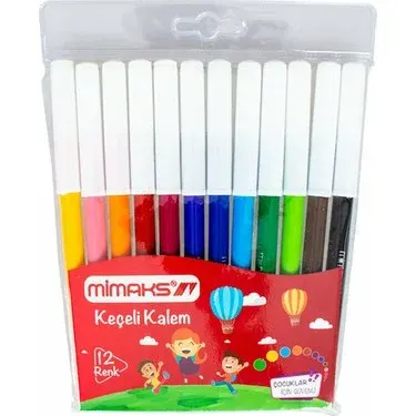 MİMAKS 12 RENK KEÇELİ KALEM FK-8912 (KAMPANYA) (Best)