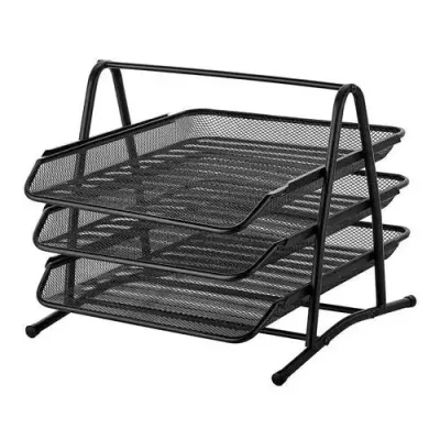 MİMAKS 3000 HANSA WERKE 3 LÜ METAL FİLE EVRAK RAFI SİYAH (KUTUSUZ) (Best)
