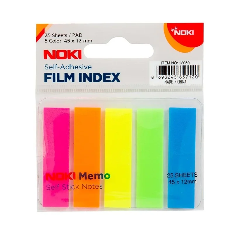 NOKİ MEMO FİLM İNDEX 5 RENK AYRAÇ 45x12 mm 12050 (Best)