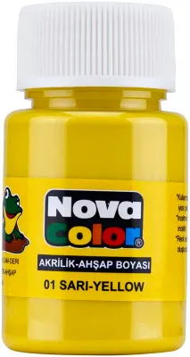 NOVA COLOR AKRİLİK BOYA SARI ŞİŞE NC-169 (Best)