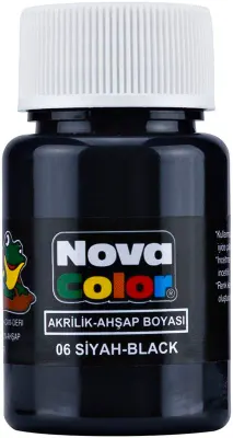 NOVA COLOR AKRİLİK BOYA SİYAH ŞİŞE NC-174 (Best)