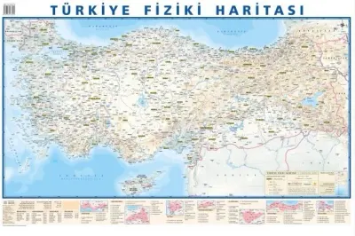 ODAK 70x100 TÜRKİYE SİYASİ-FİZİKİ HARİTASI (Best)