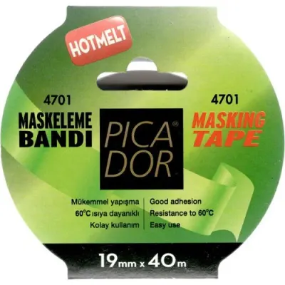 PİCADOR 19x40 mt HOTMELT MASKELEME BANDI KP004 (Best)