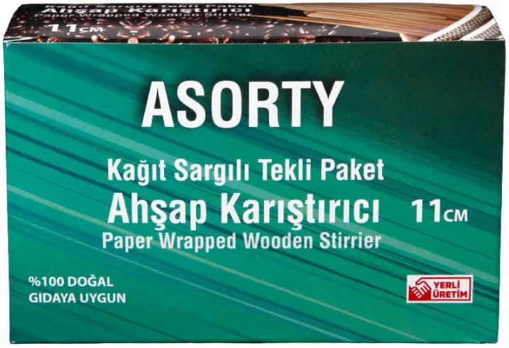 ASORTY KARIŞTIRICI 2033 AHŞAP 500 LÜ KUTU 11 CM 20 Lİ 014749