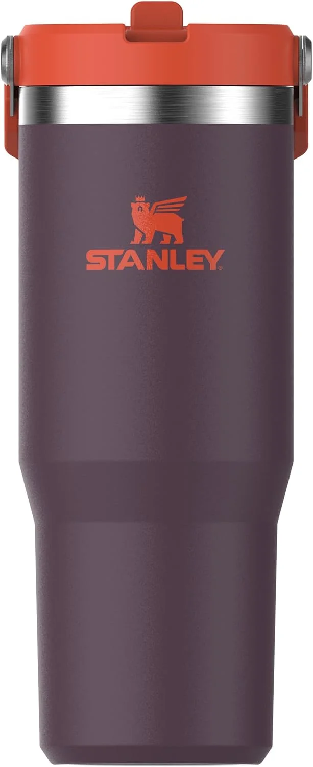 STANLEY TERMOS PİPETLİ THE ICEFLOW FLİP STRAW 0,89 LT MOR TURUNCU 10-09993-538
