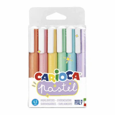 CARIOCA FOSFORLU KALEM 6 RENK PASTEL 43033 (Best)