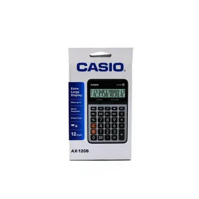 CASIO AX-120 B/S HESAP MAKİNESİ 12 HANE (Best)