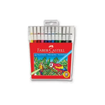 FABER 12 RENK YIKANABİLİR KEÇELİ KALEM 67155130 (Best)