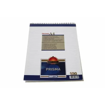 GIPTA PRISMA A4 100 YP. ÇİZGİLİ SPİRALLİ KARTON KAPAK BLOKNOT 1376 (Best)