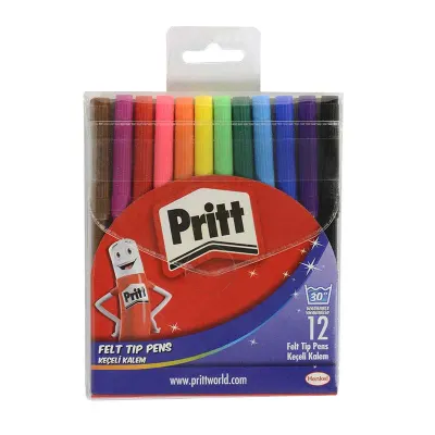 PRİTT 12 RENK KEÇELİ KALEM 1687976 (Best)