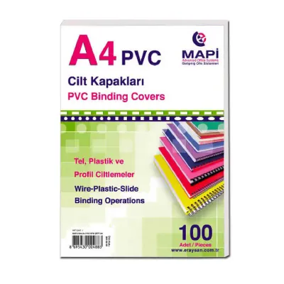 MAPİ A4 PVC CİLT KAPAĞI BEYAZ 160mic.2040200 (KAMPANYA) (Best)