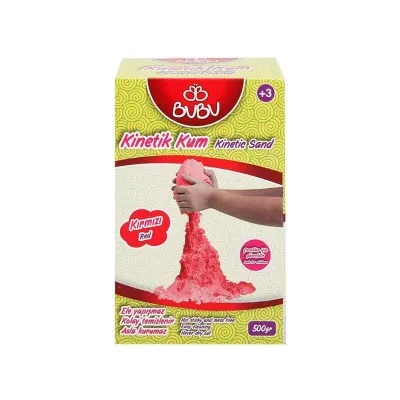 BU-BU KIRMIZI KİNETİK KUM 500 Gr. KU0006 (Best)