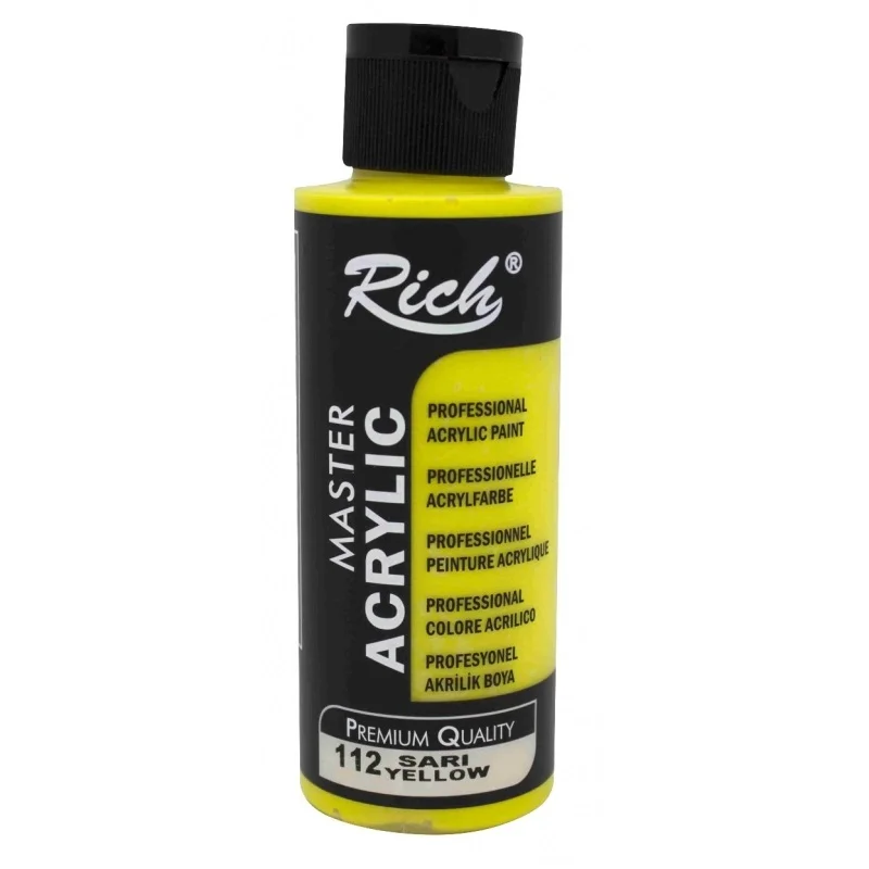 RICH AKRİLİK BOYA 112 SARI 120 cc