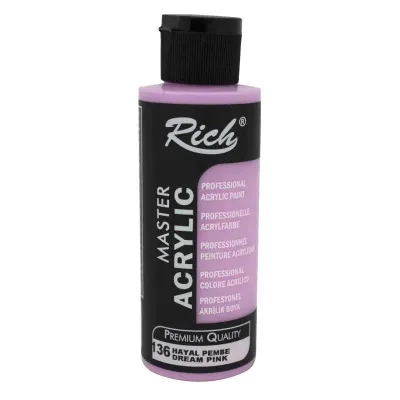 RICH AKRİLİK BOYA 136 HAYAL PEMBE 120 cc (Best)