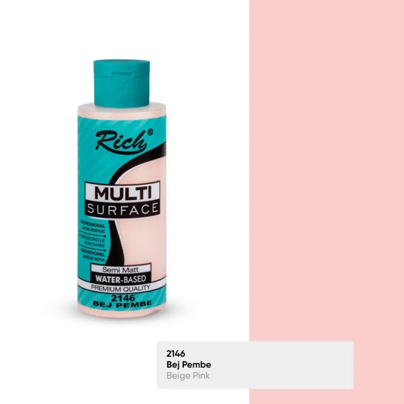 RICH MULTİ AKRİLİK BOYA 2146 BEJ PEMBE 120 cc