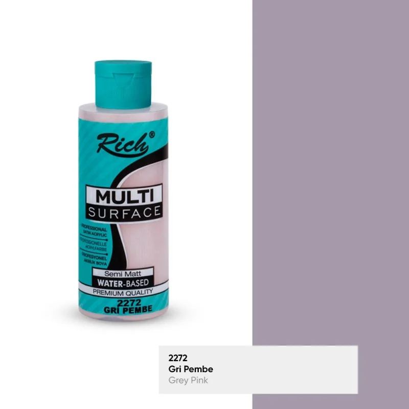 RICH MULTİ AKRİLİK BOYA 2272 GRİ PEMBE 120 cc